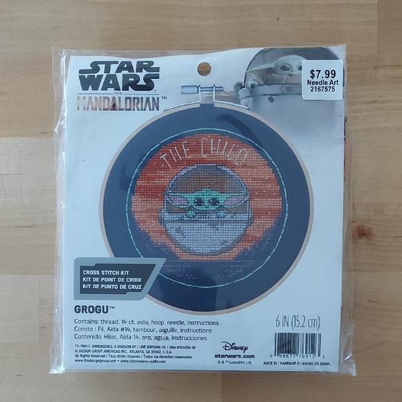 Star Wars Mandalorian Cross Stitch Kits - Precious Cargo & Grogu - Picture 4 of 5